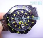 Replica Rolex Submariner Black & Yellow Dial with Bezel All Black Watch